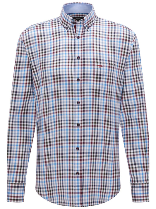 Fynch Hatton Long Sleeve Shirt - Zinfandel-clover