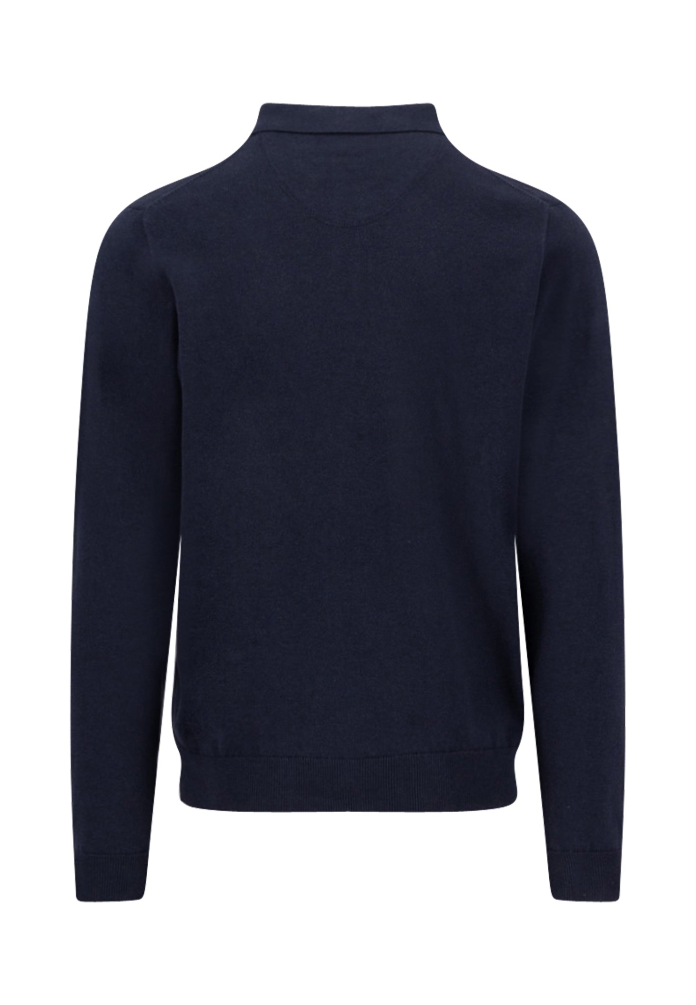 Fynch Hatton Long Sleeve Polo Shirt - Navy