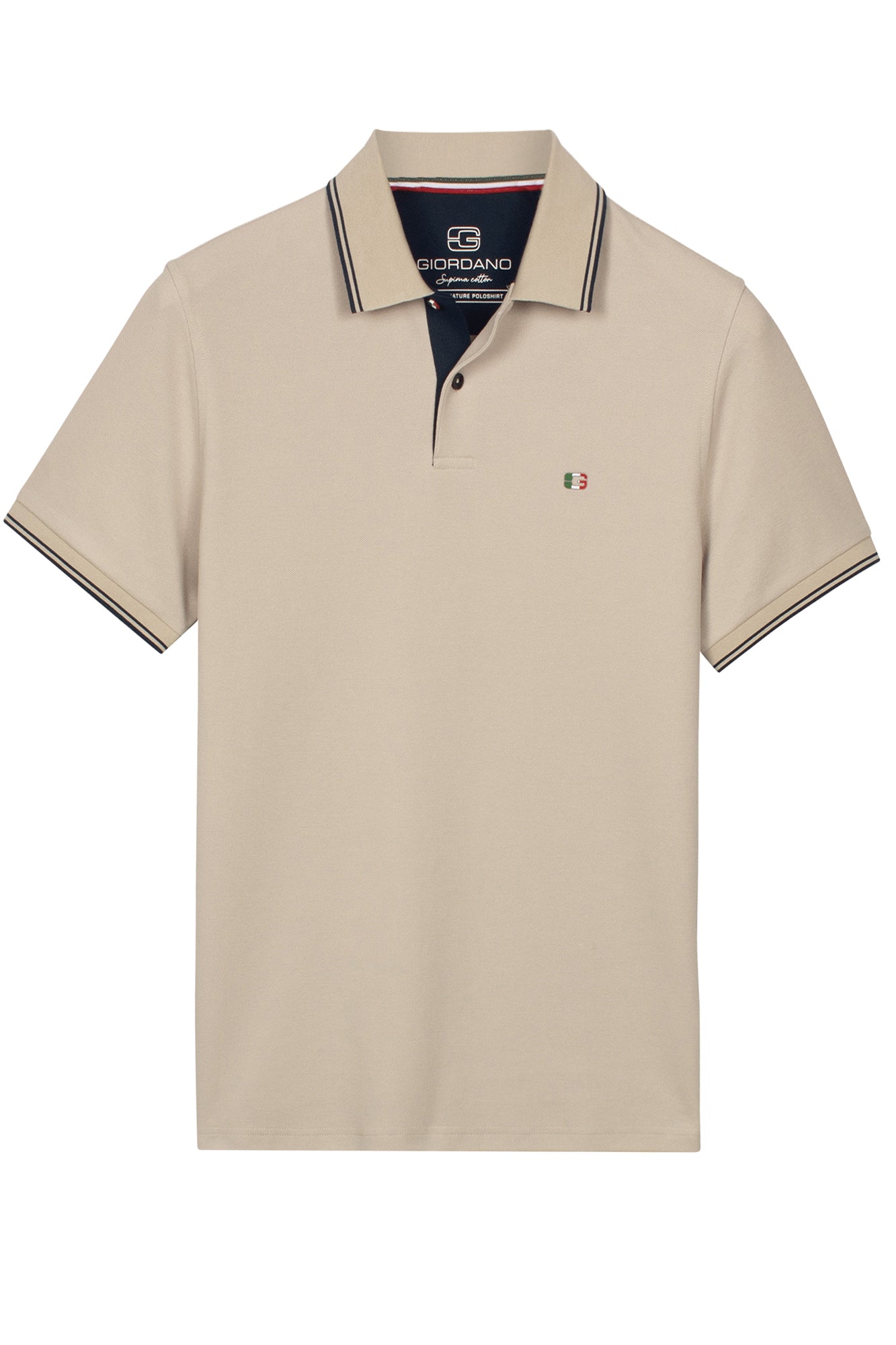 Giordano Cotton Polo Shirt - Oyster Grey