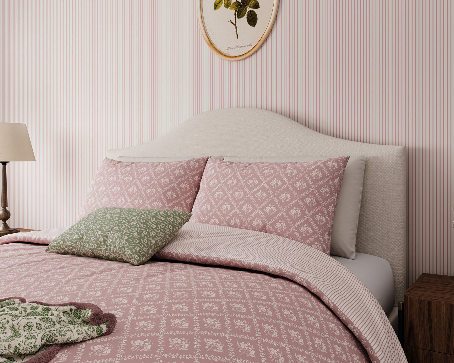 Harvest Moon Meadow Posy Duvet Cover Set - Pink