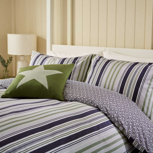 Helena Springfield Long Island Beach House Stripe - Green & Slate