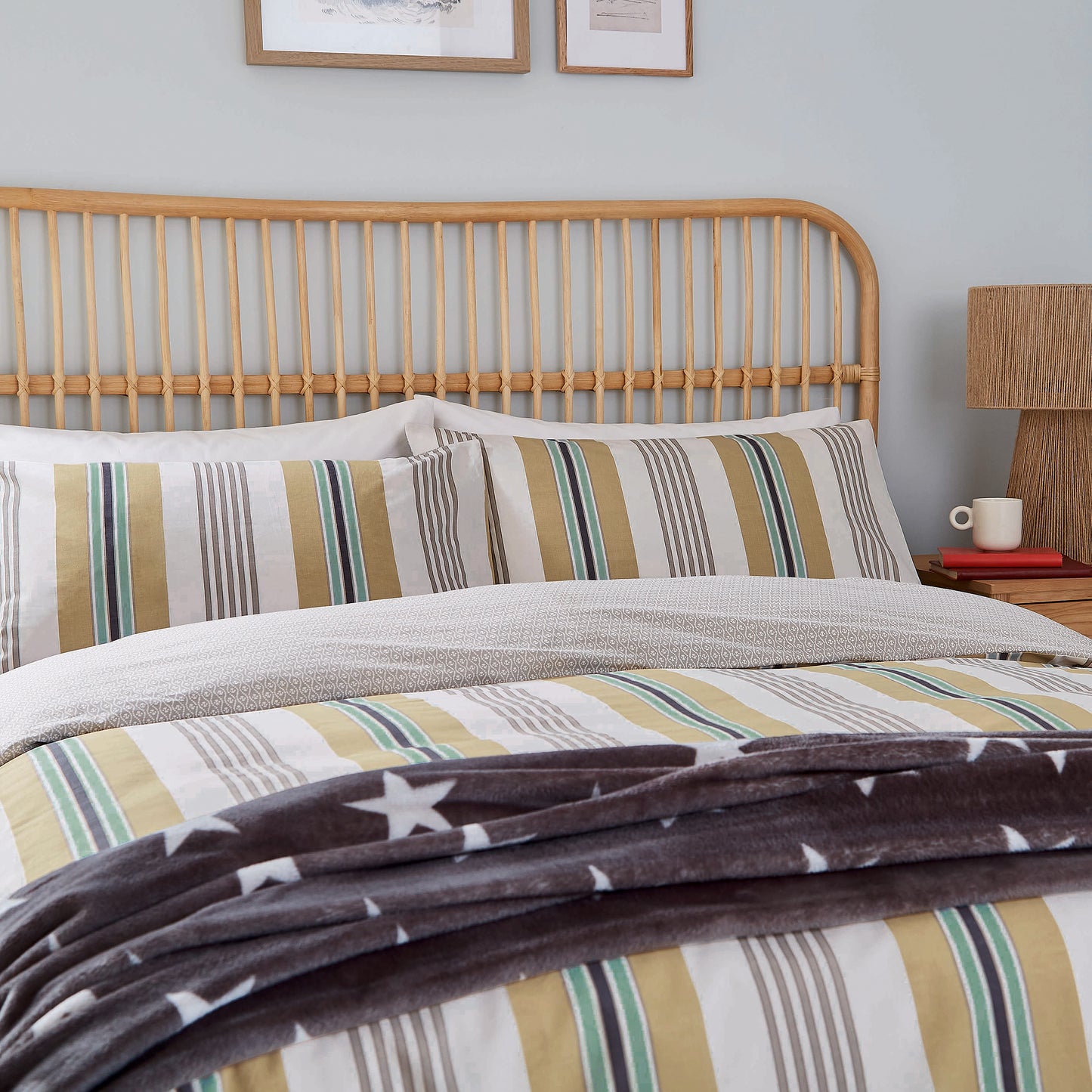 Helena Springfield Long Island Huntington Stripe Duvet Cover Set - Amber