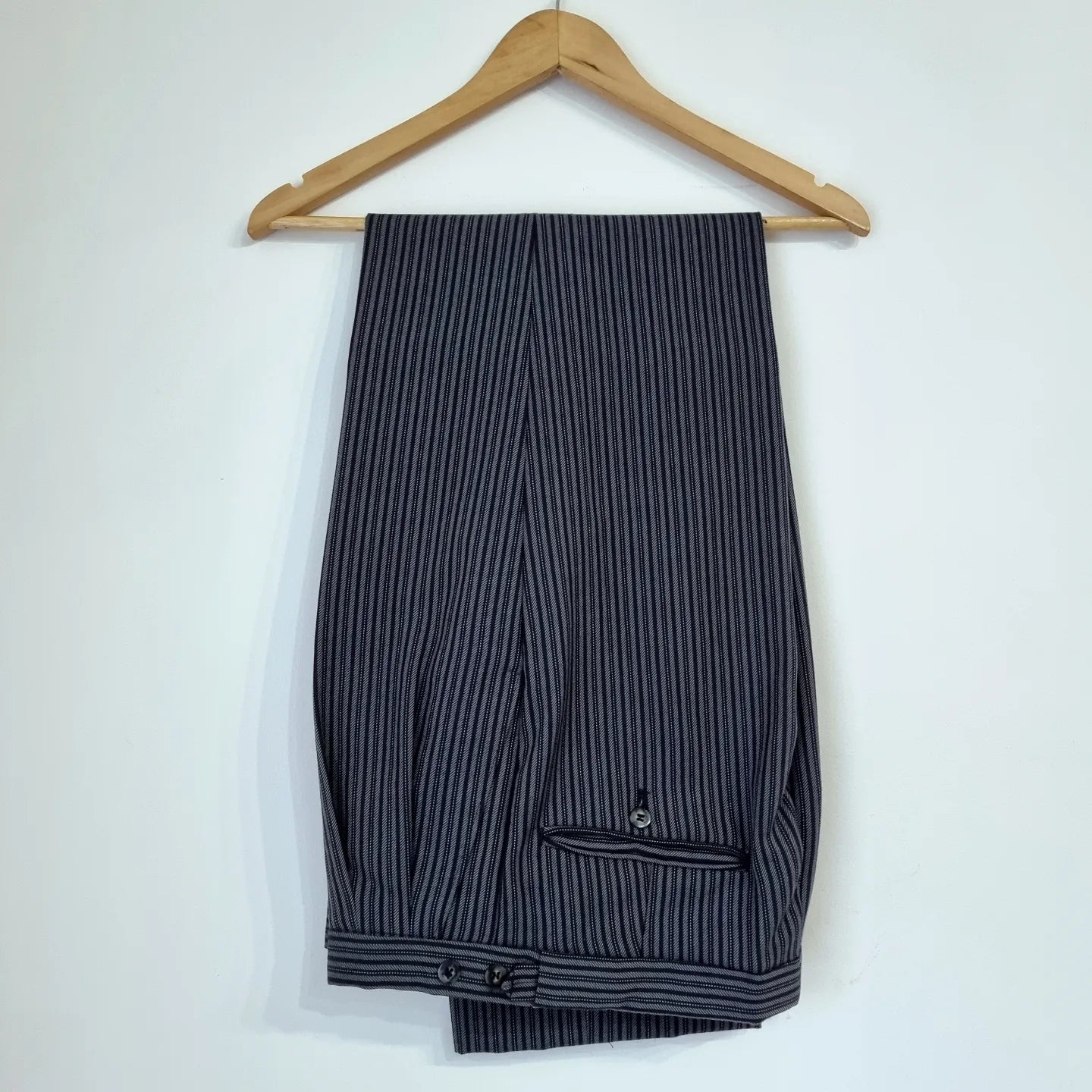 Pinstripe Trousers - Navy