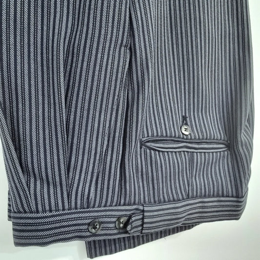 Pinstripe Trousers - Navy