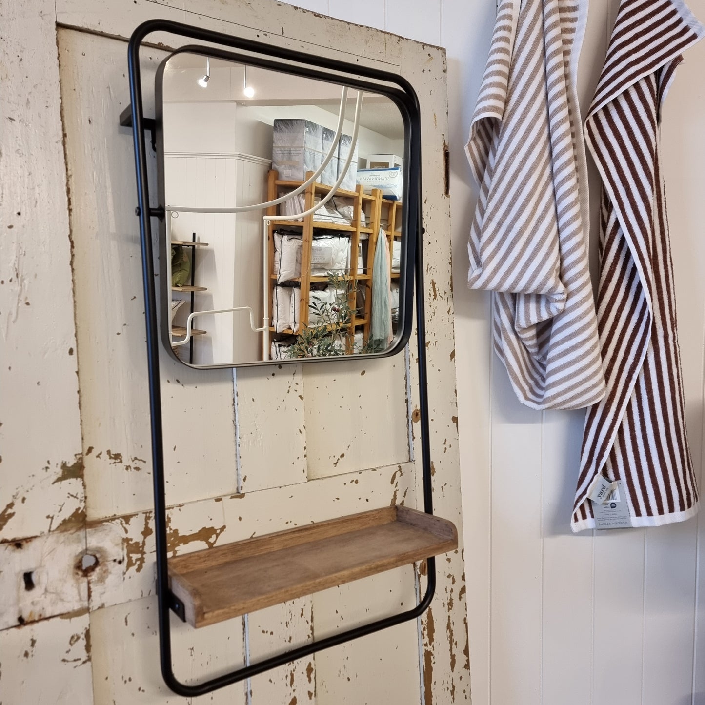 Iron Shelf Mirror