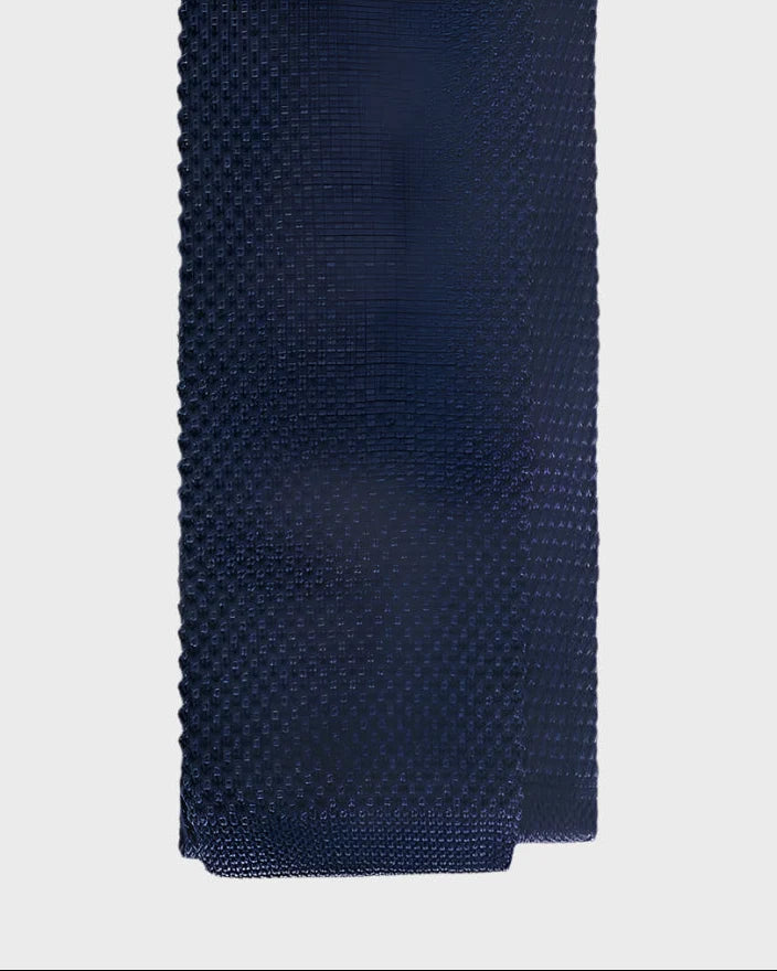 Spirit Knitted Stripe Tie - Polyester (Navy)