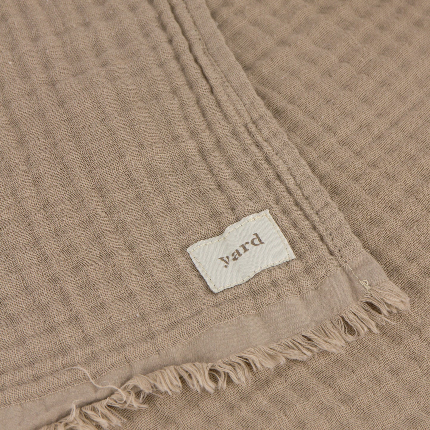 Lark Muslin Cotton Throw - Mole