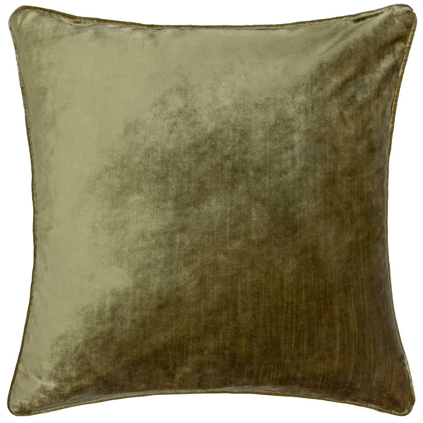 Luxe Velvet Piped Cushion Cover - Olive