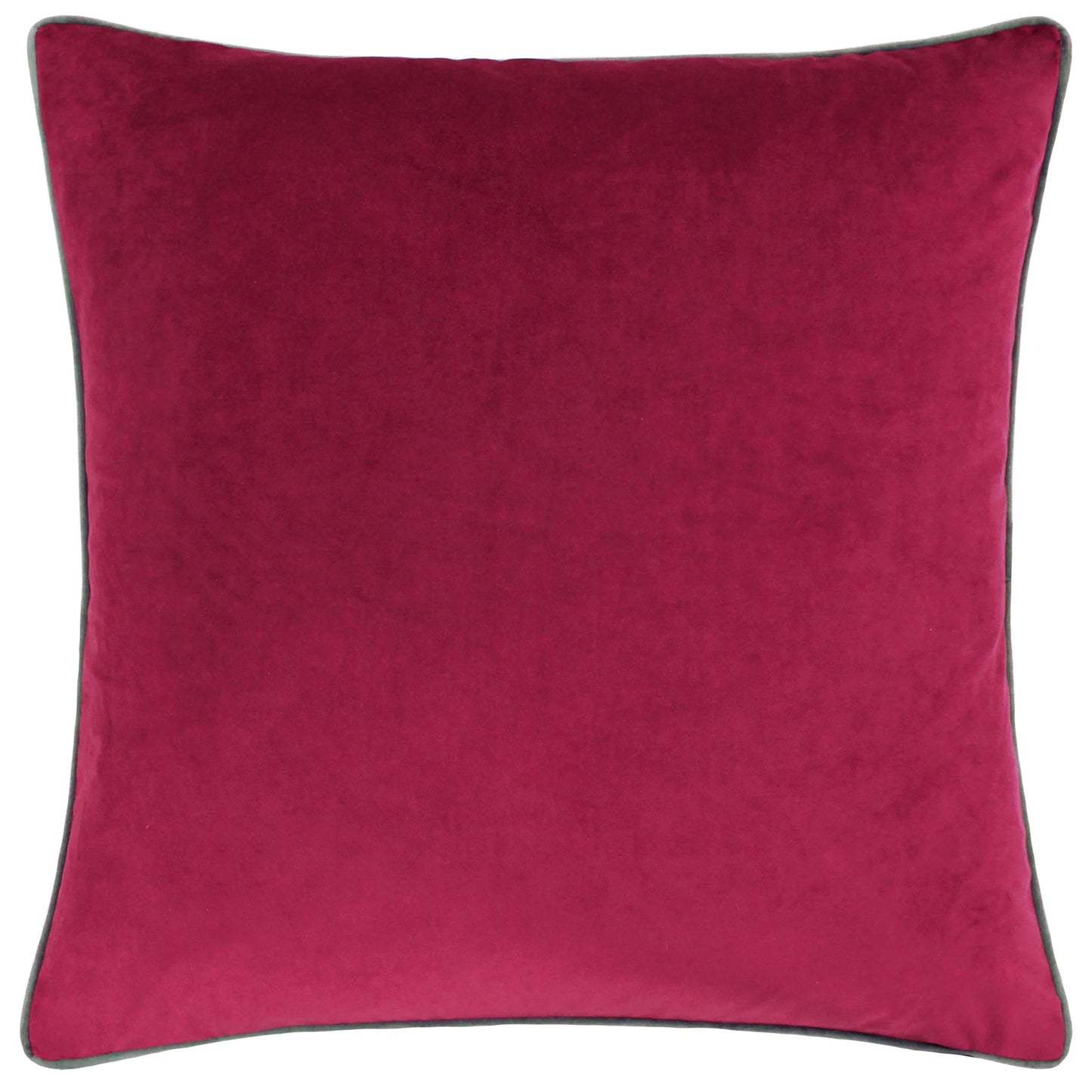 Meridian Velvet Cushion Cover - Cranberry/Mocha