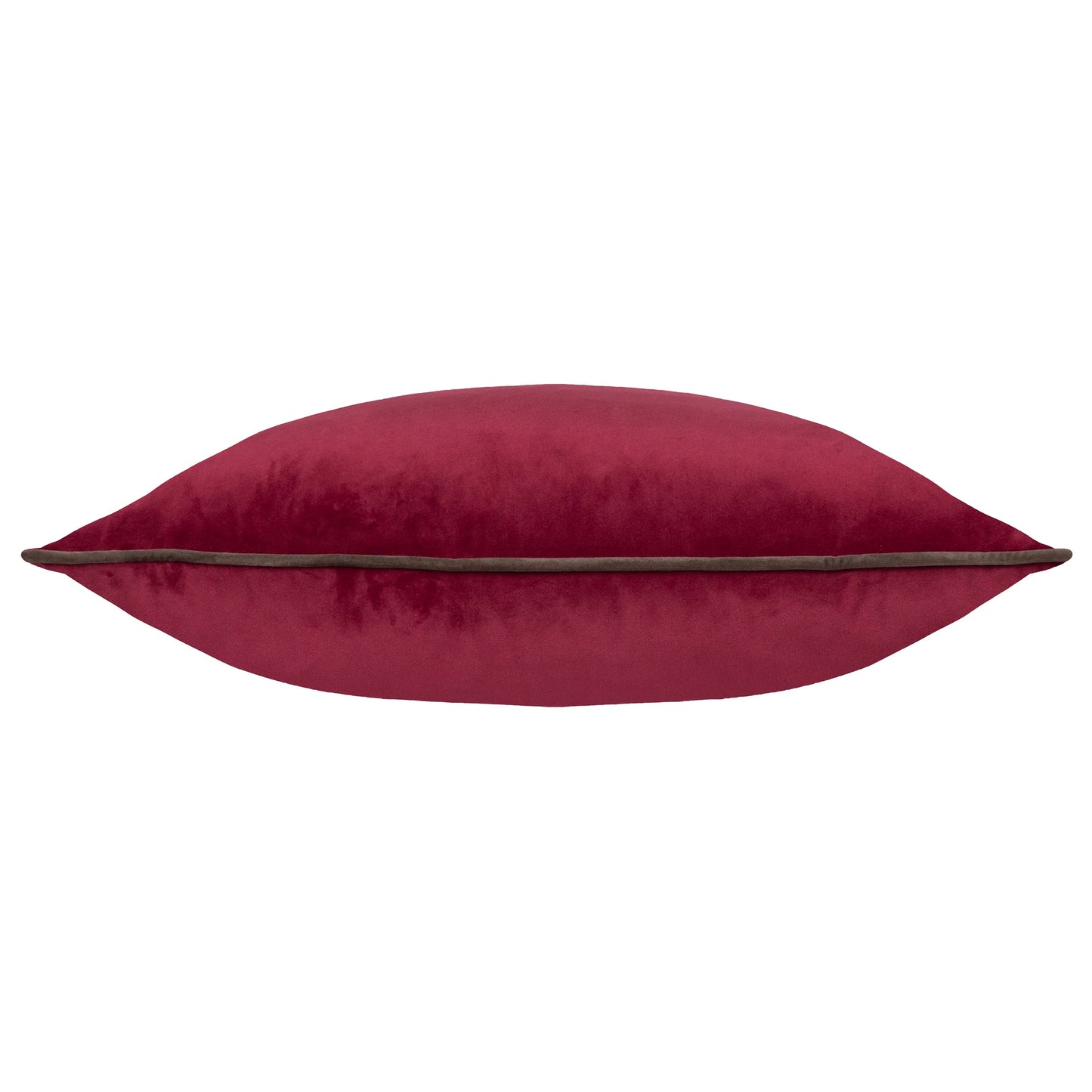 Meridian Velvet Cushion Cover - Cranberry/Mocha