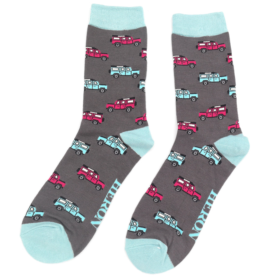 Mr Heron Jeep Socks - Charcoal