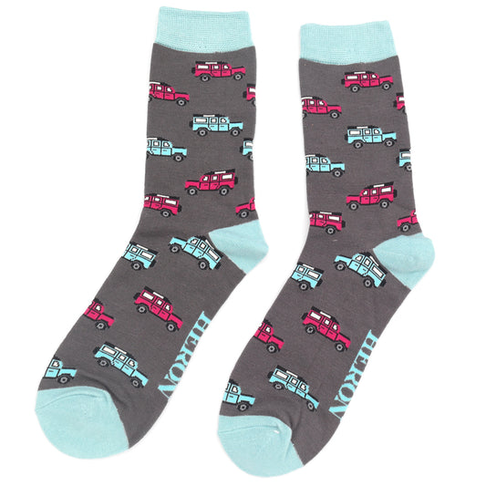 Mr Heron Jeep Socks - Charcoal
