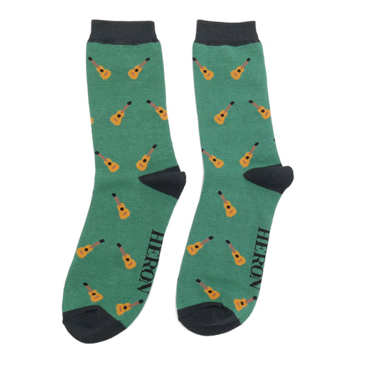 Mr Heron Acoustic Guitar Socks - Green