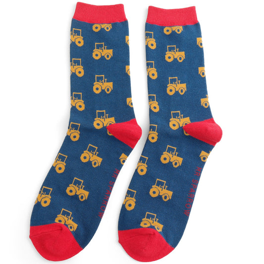 Mr Sparrow Tractors Socks - Navy