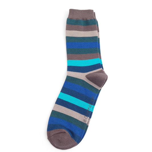 Mr Sparrow Striped Socks - Royal