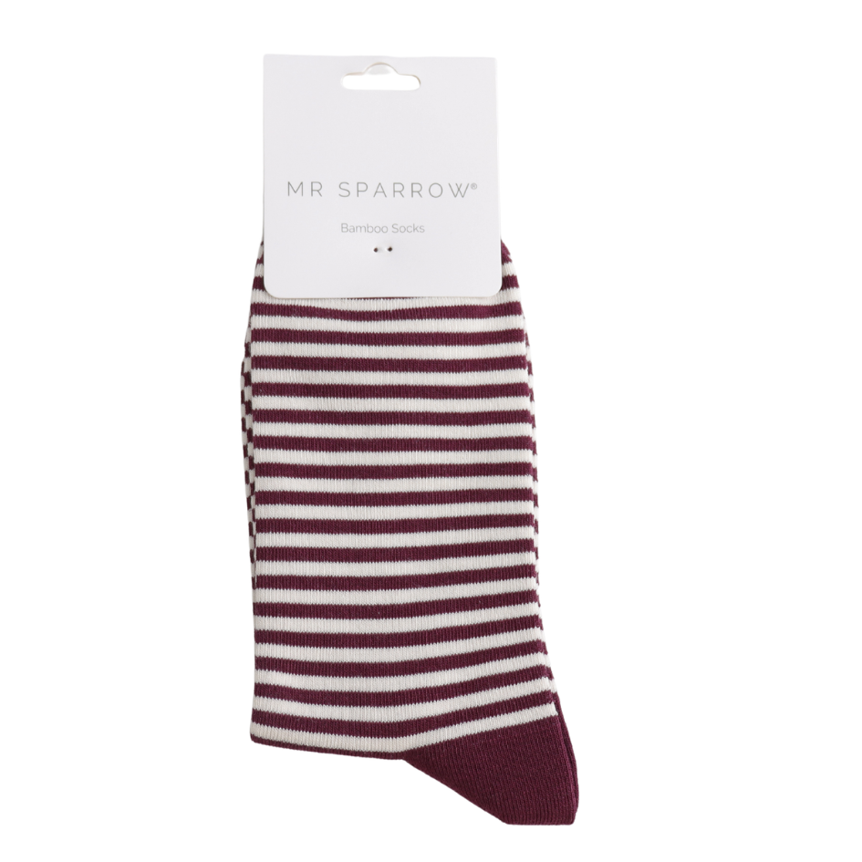 Mr Sparrow Simple Stripe Socks - Purple