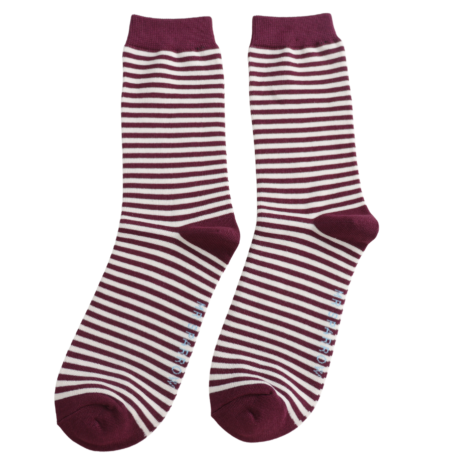 Mr Sparrow Simple Stripe Socks - Purple