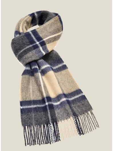 Madison Scarf - Navy/camel