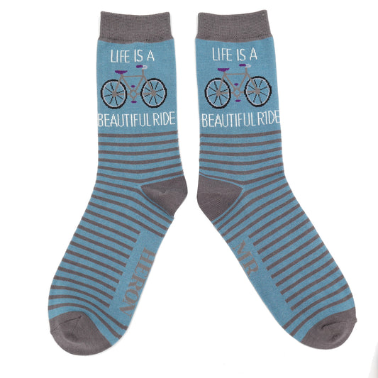 Mr Heron Beautiful Life Socks - Denim