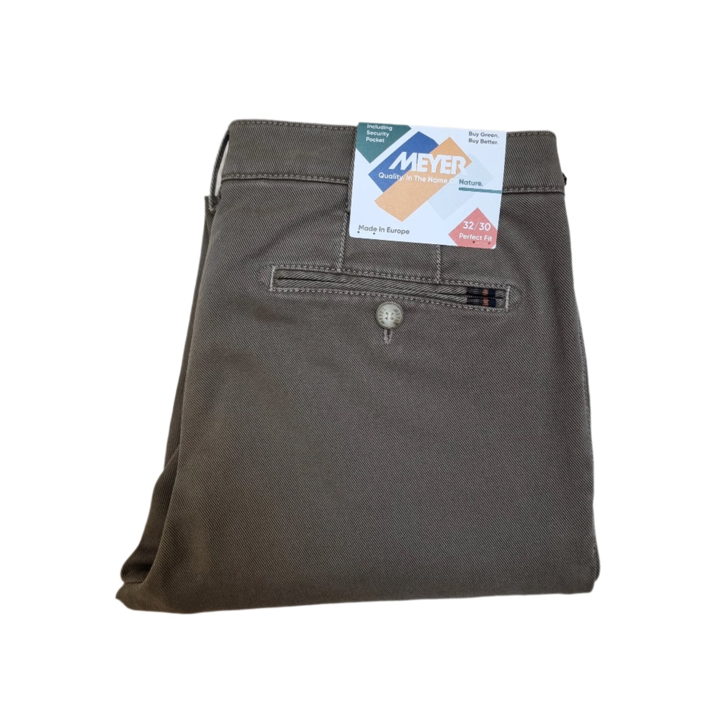 Meyer Cotton Trousers - Rio - Brown/Taupe