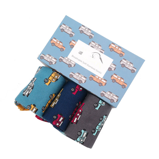 Mr Heron Jeep Socks - Box