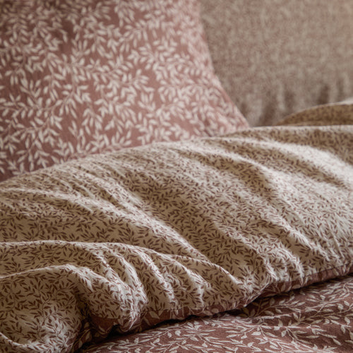 Yard Perrie Leaf Muslin Duvet Cover Set - Cinnamon