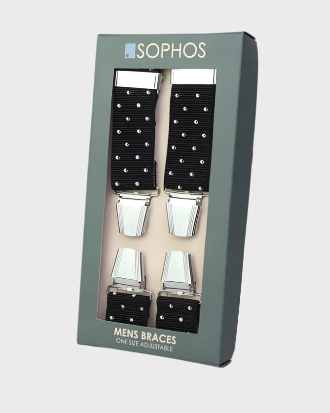 Sophos Braces 35mm Polka Dot - Black
