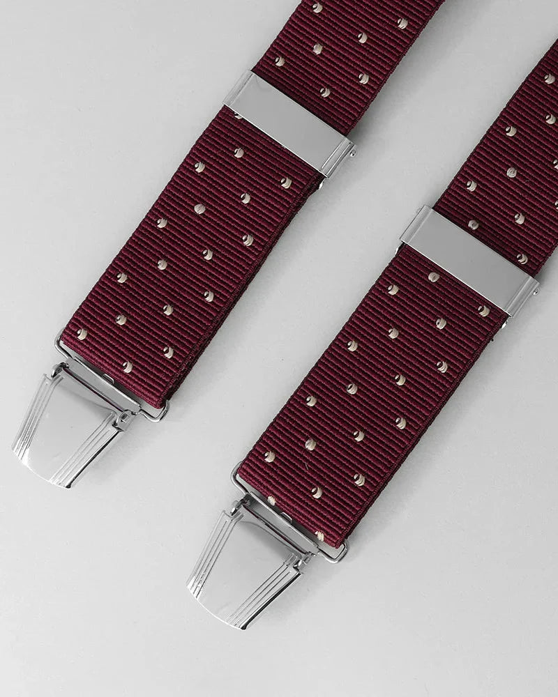 Sophos Braces 35mm Polka Dot - Burgundy