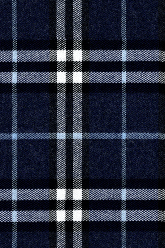RB Boston Shirt - Franklin - Navy Brushed Big Check