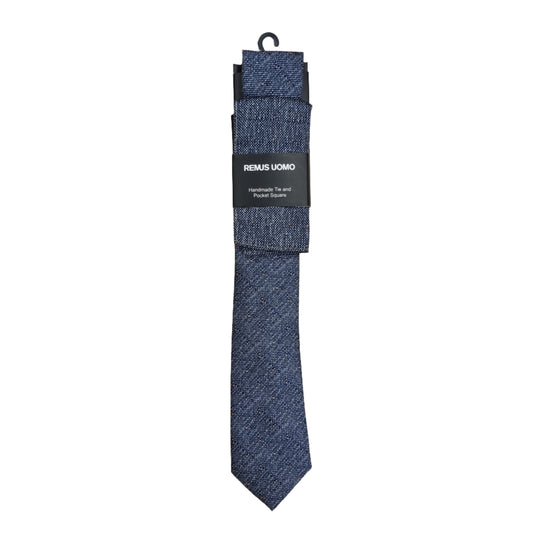 Remus Uomo Handmade Tie & Pocket Square - Royal Blue