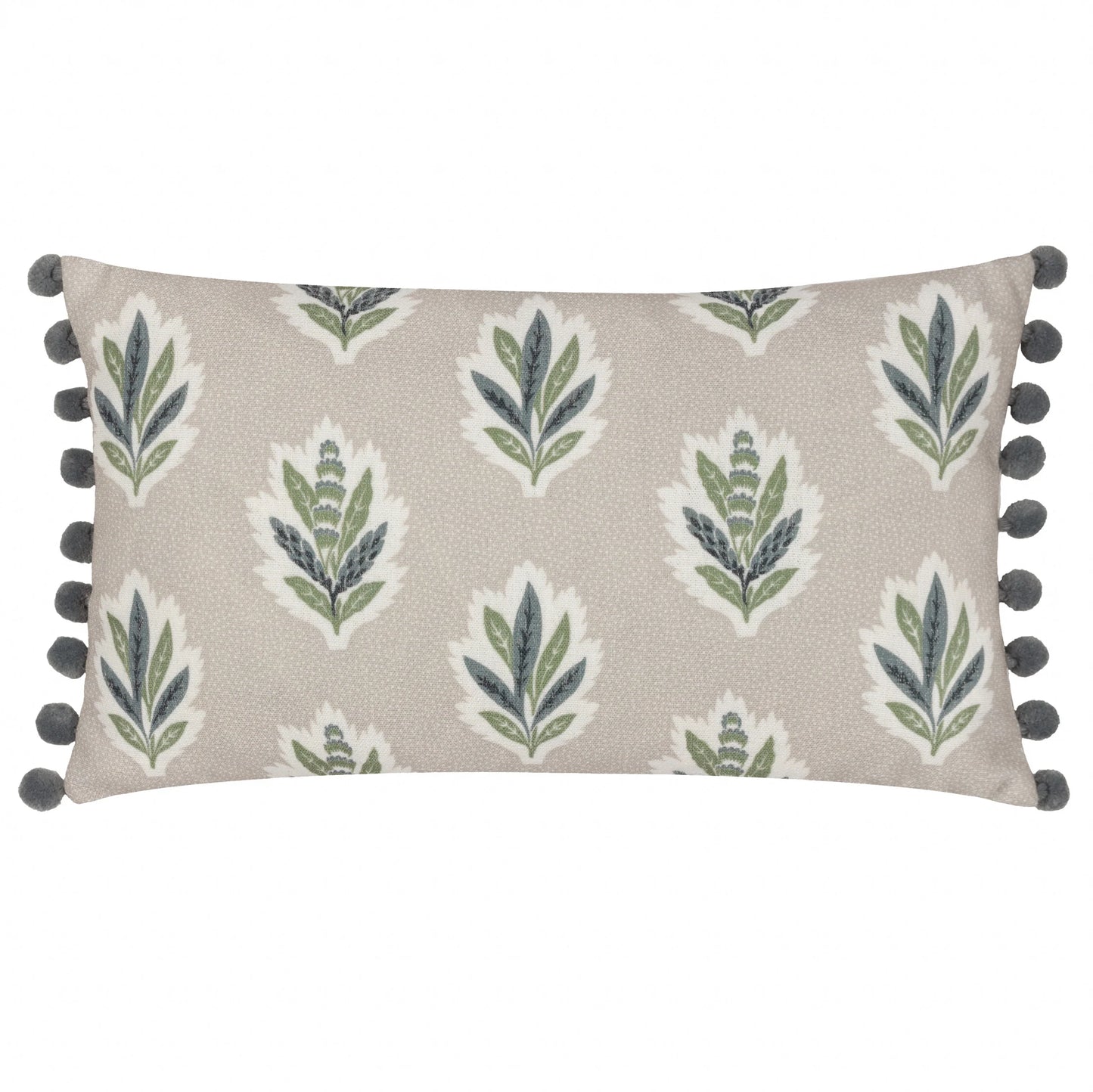 Sessile Leaf Printed Cushion Cover - Flax (30 x 50cm)