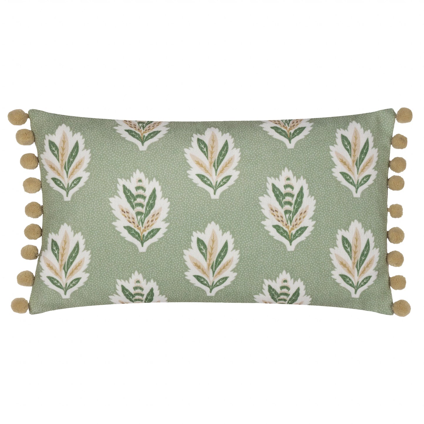Sessile Leaf Printed Cushion Cover - Sage (30 x 50cm)