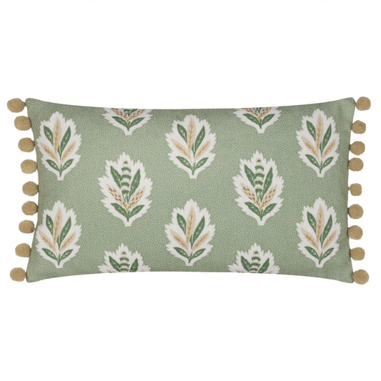 Sessile Leaf Printed Cushion Cover - Sage (30 x 50cm)