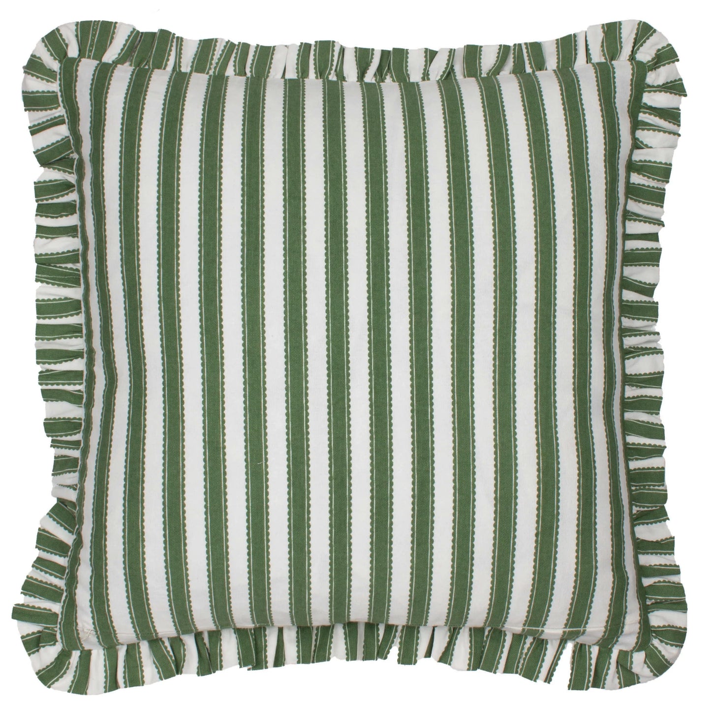 Sessile Leaf Ruffle Cushion Cover - Leaf Green (50 x 50cm)