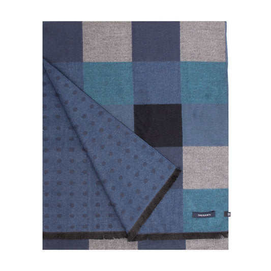 Tresanti Scarf - Stevens - Double Face Viscose - Signature Block - Navy