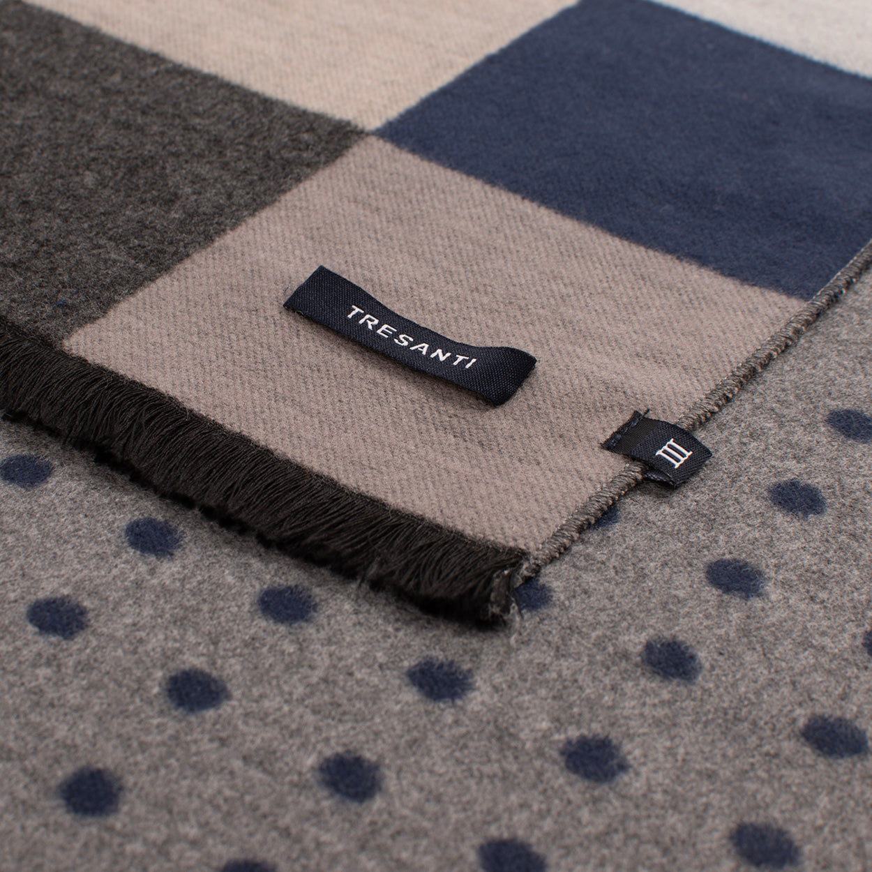 Tresanti Scarf - Stevens - Double Face Viscose - Signature Block - Anthracite