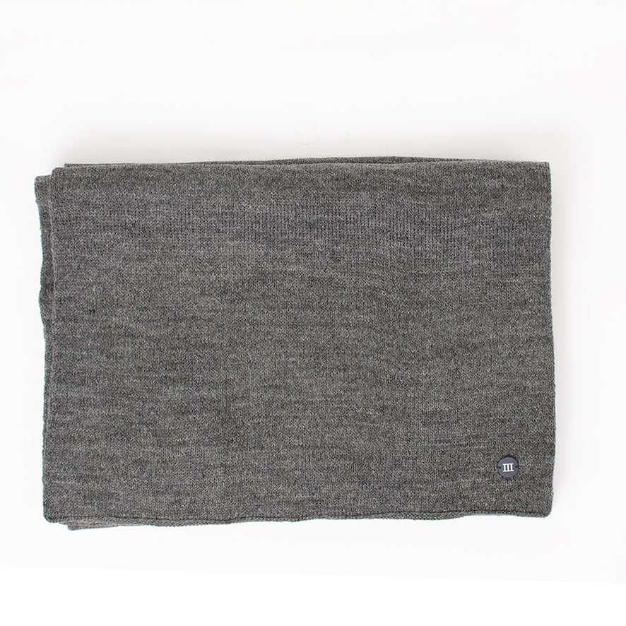 Tresanti Fine Knitted Scarf - Snow - Anthracite