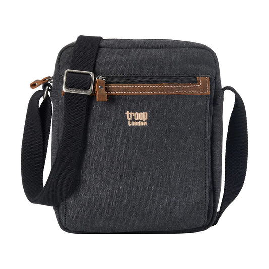 Troop Across Body Bag (TRP0218) - Black (Stone Washed)