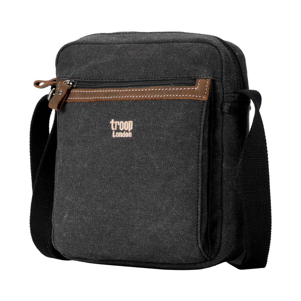 Troop Across Body Bag (TRP0218) - Black (Stone Washed)