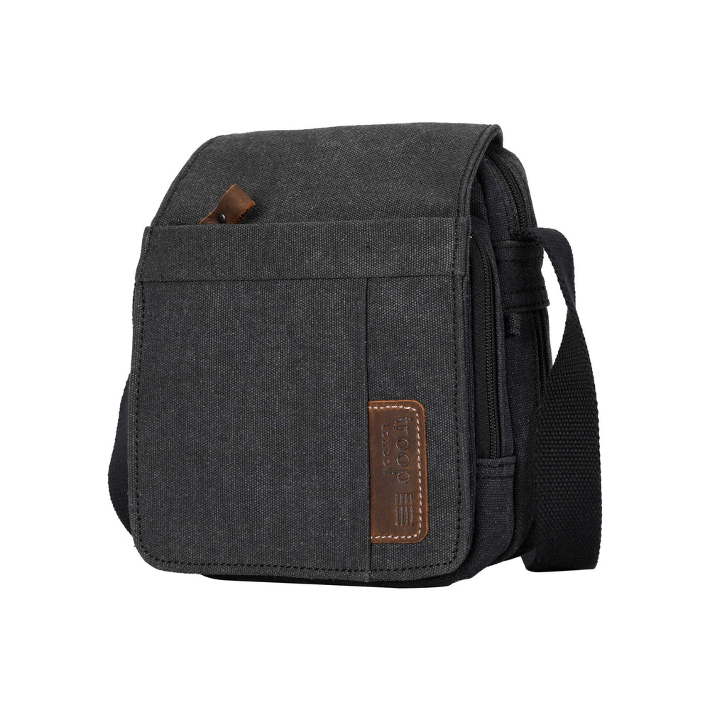 Troop Across Body Bag (TRP0220) - Black (Stone Washed)