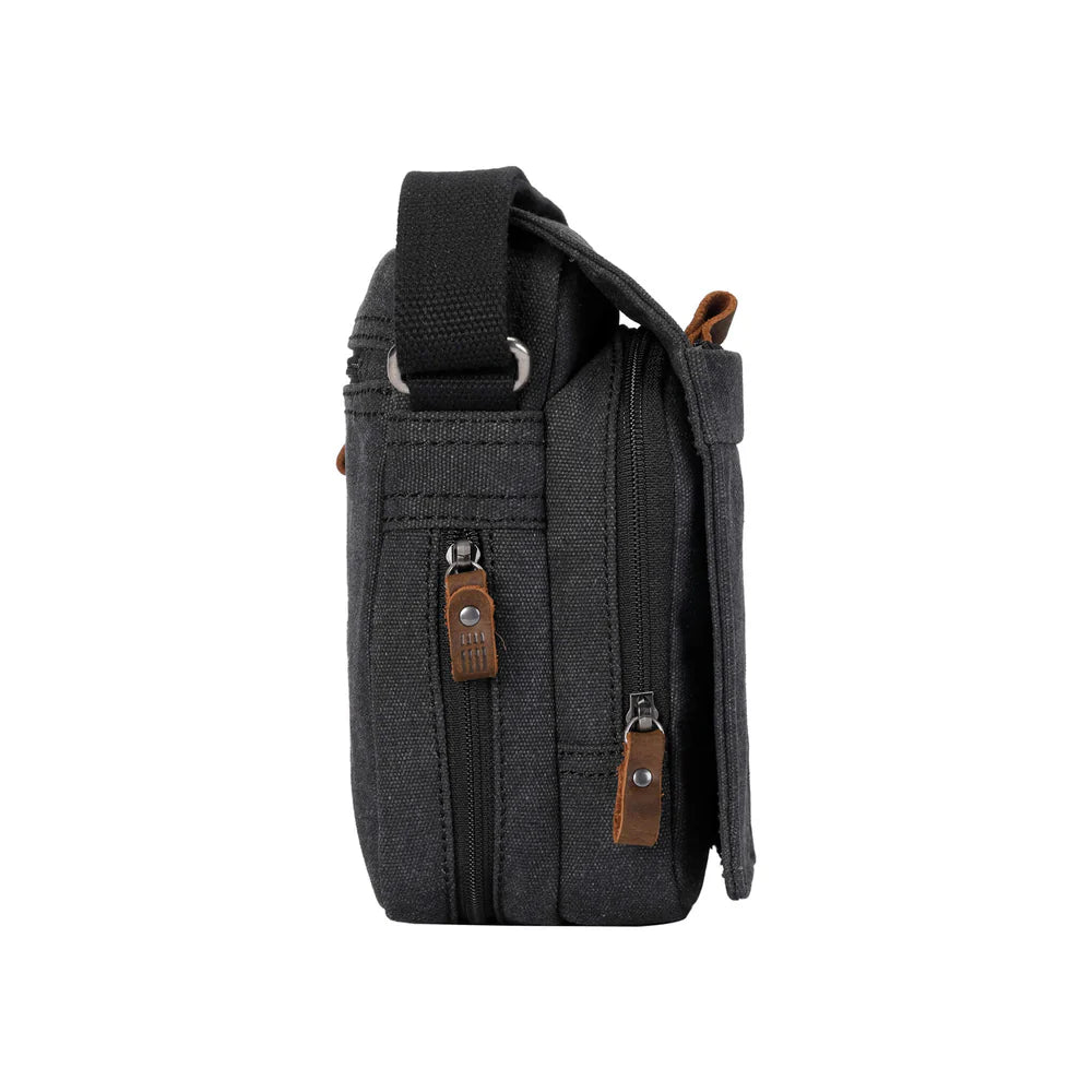 Troop Across Body Bag (TRP0220) - Black (Stone Washed)