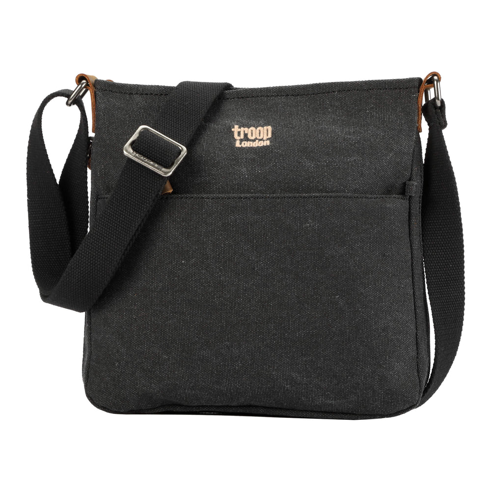 Troop Across Body Bag (TRP0237) - Black (Stone Washed)