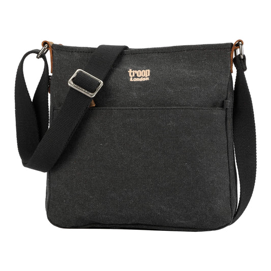 Troop Across Body Bag (TRP0237) - Black (Stone Washed)