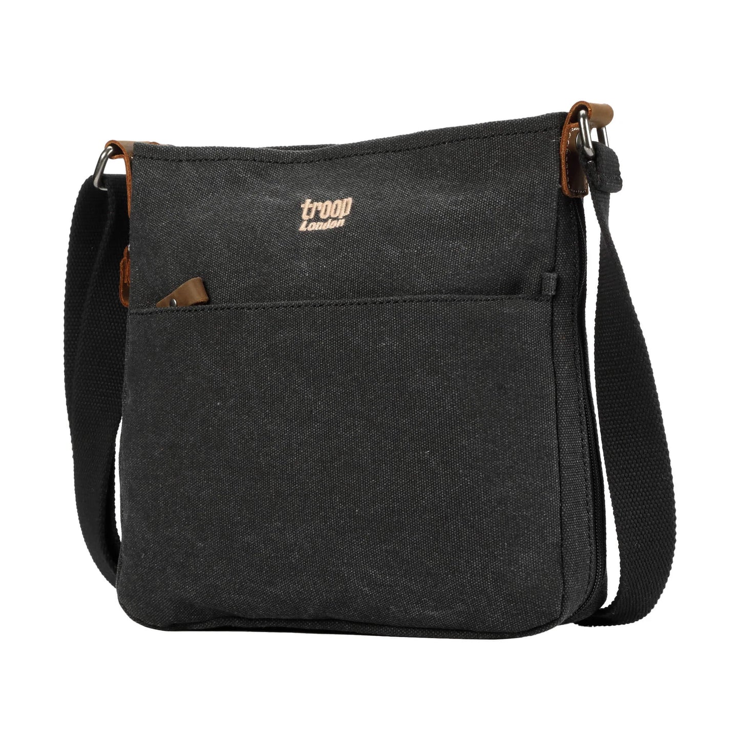 Troop Across Body Bag (TRP0237) - Black (Stone Washed)
