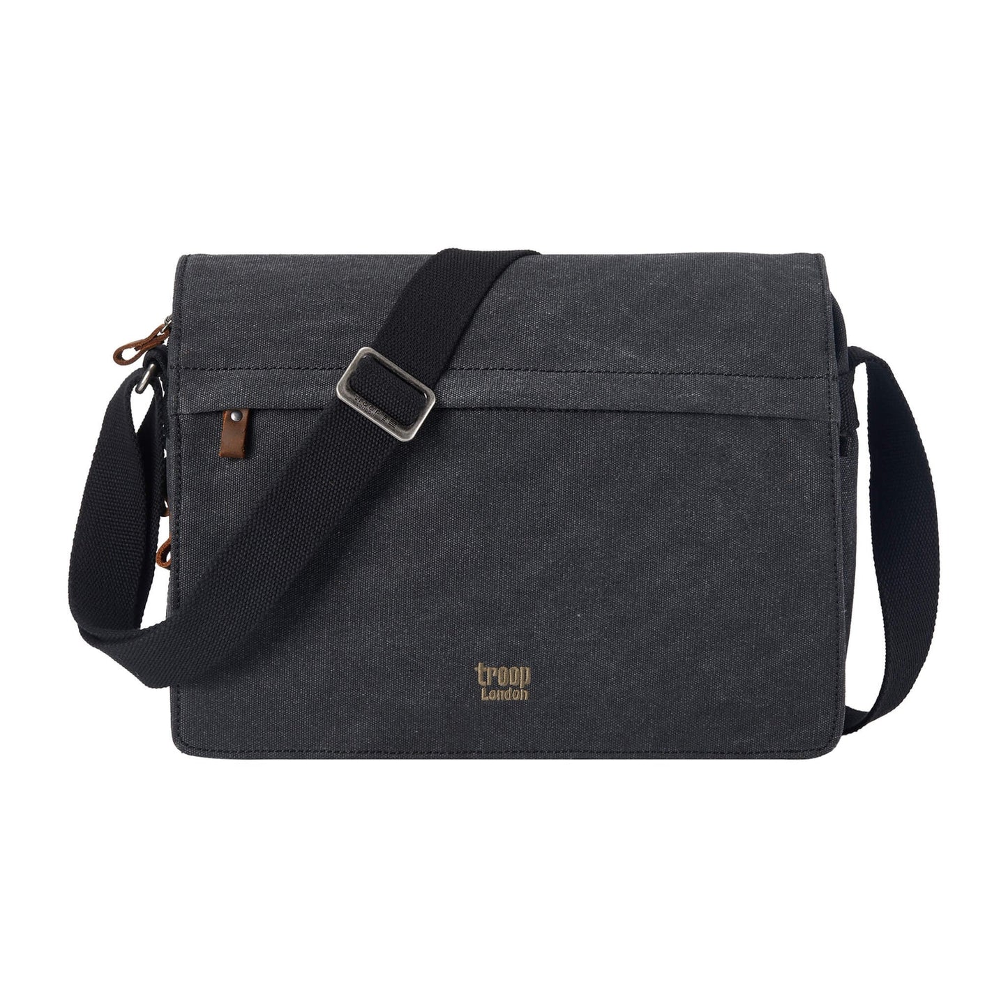 Troop Messenger Bag (TRP0241) - Black (Stone Washed)