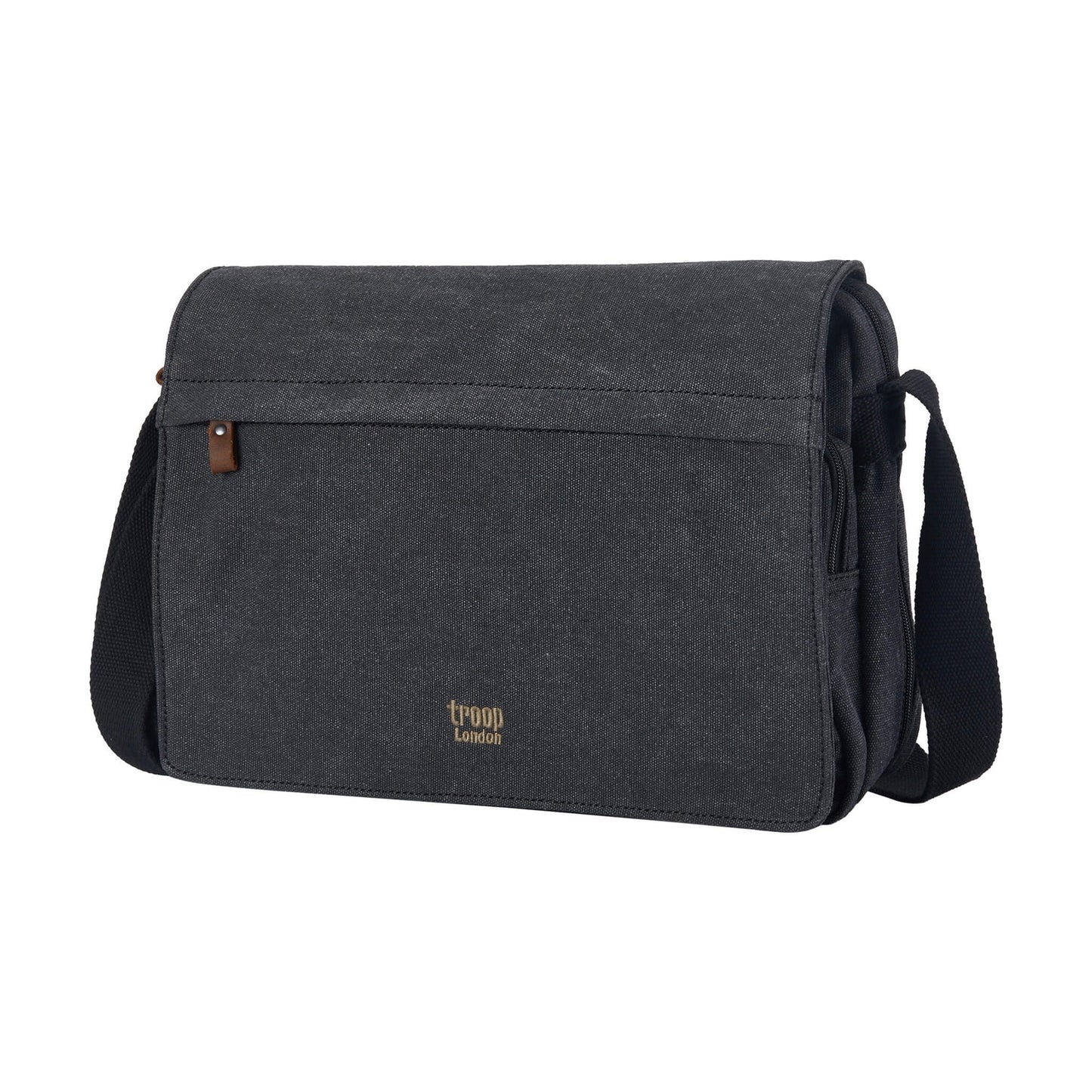 Troop Messenger Bag (TRP0241) - Black (Stone Washed)