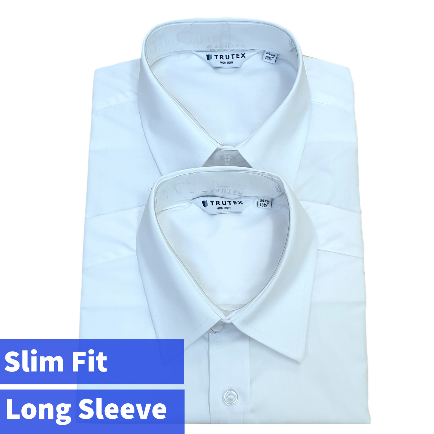 Trutex Long Sleeve Shirts - Slim Fit (twin pack)