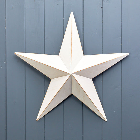 White Metal Star Decorations (Large)