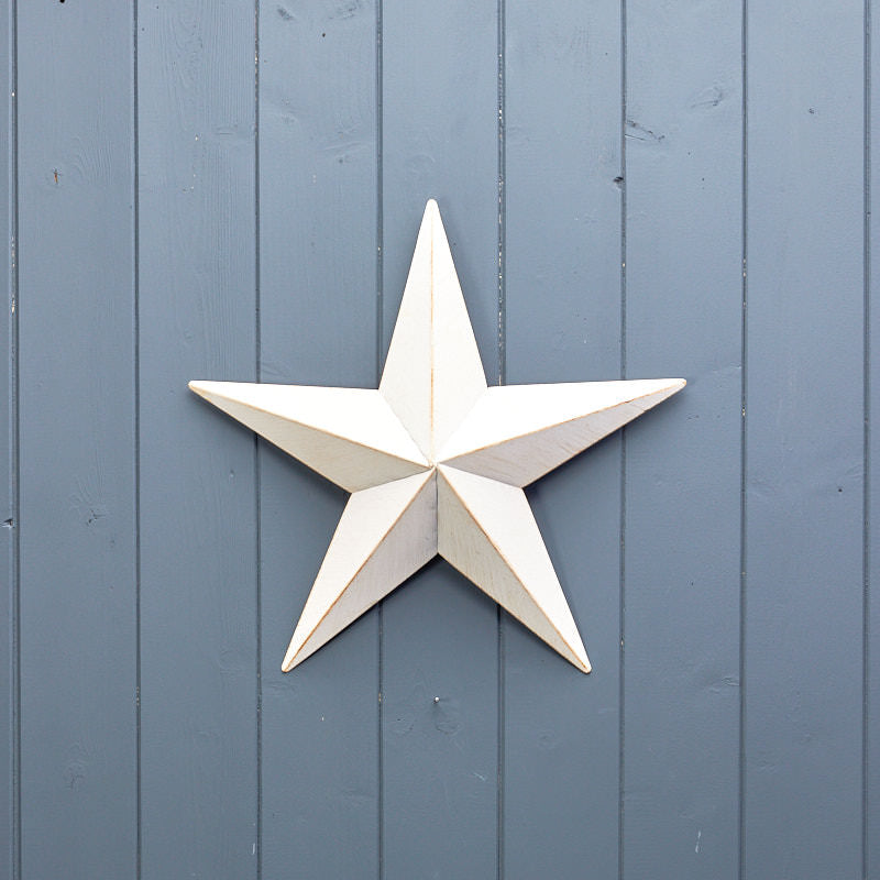 White Metal Star Decorations (Small)
