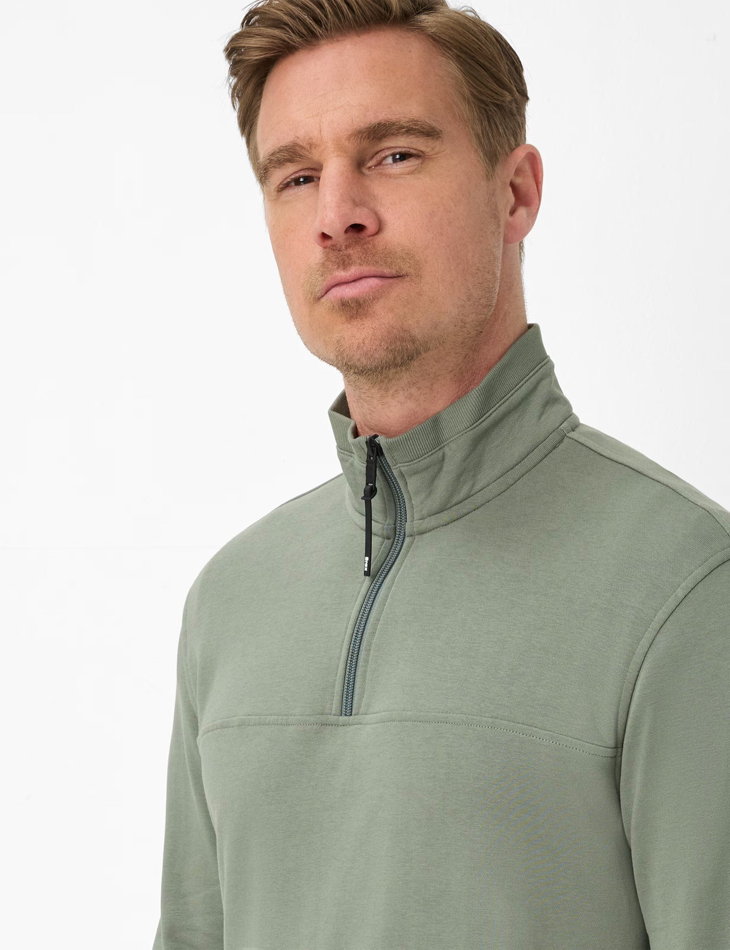 Brax Quarter Zip Sweatshirt - Sion - Green